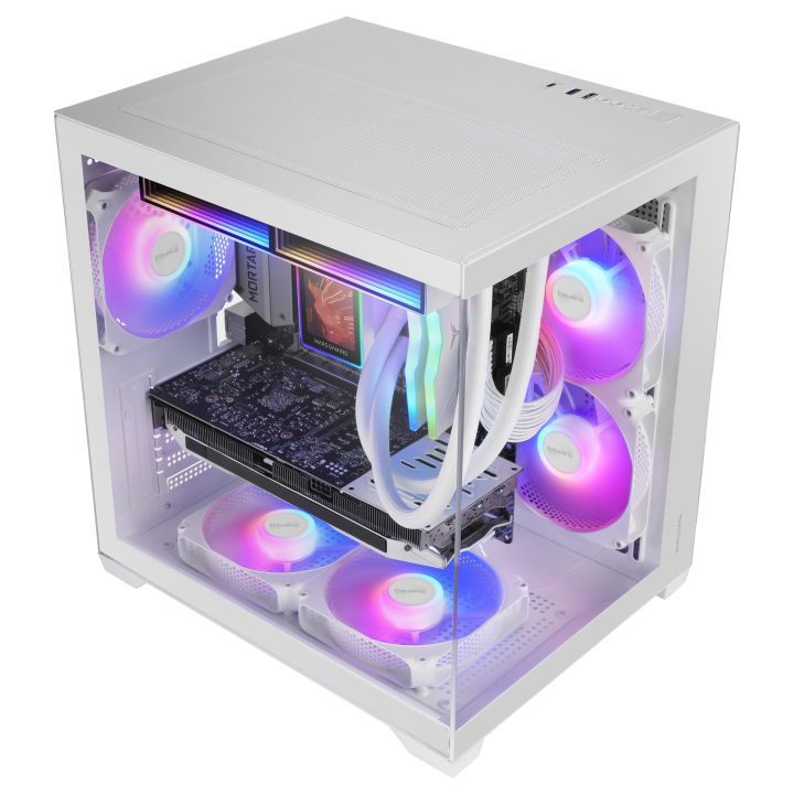 Mars Gaming MCVIEW3W carcasa de ordenador Mini Tower Blanco