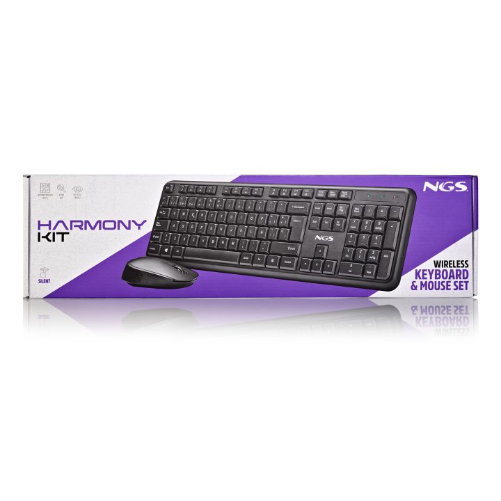 NGS HARMONY KIT (QWERTY, ES) Wireless Universal RF Keyboard Mouse…