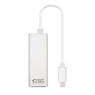 Nanocable USB-C to Gigabit Ethernet 10/100/1000 Mbps Adapter. 15cm
