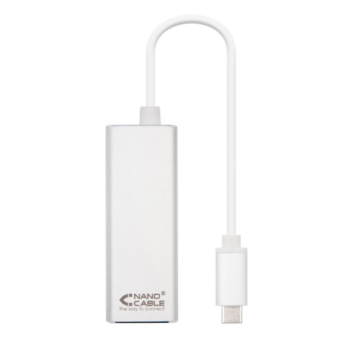 Nanocable Conversor USB-C para Ethernet Gigabit 10/100/1000 Mbps. 15…