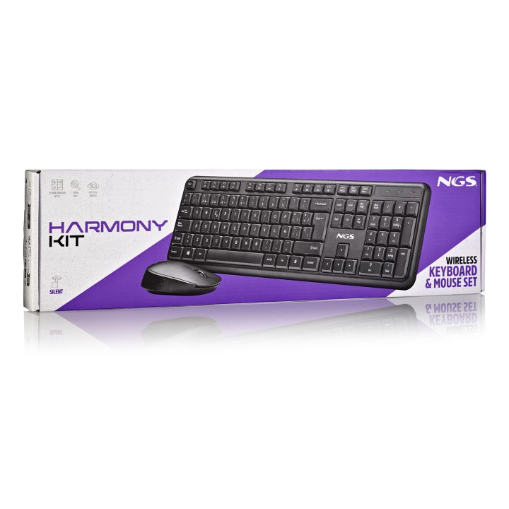 NGS HARMONY KIT (QWERTY, ES) Wireless Universal RF Keyboard Mouse…