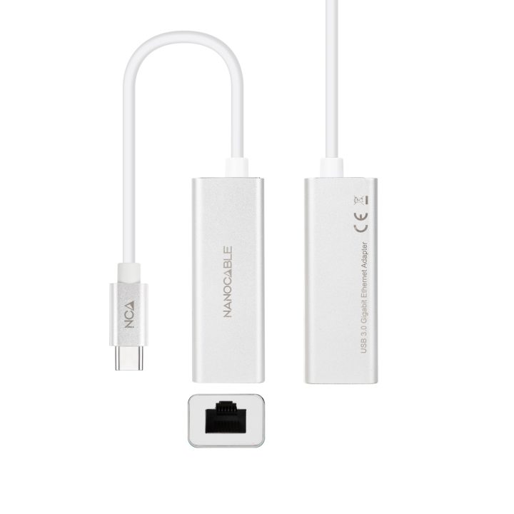Nanocable Conversor USB-C para Ethernet Gigabit 10/100/1000 Mbps. 15…