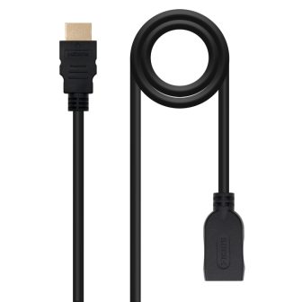 Nanocable HDMI 2.0 Extension Cable M/F, Black, 1 m