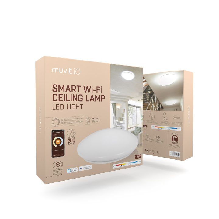 Muvit io Wi-Fi Ceiling Lamp 18W White + CCT (IO-WIFICLDW)