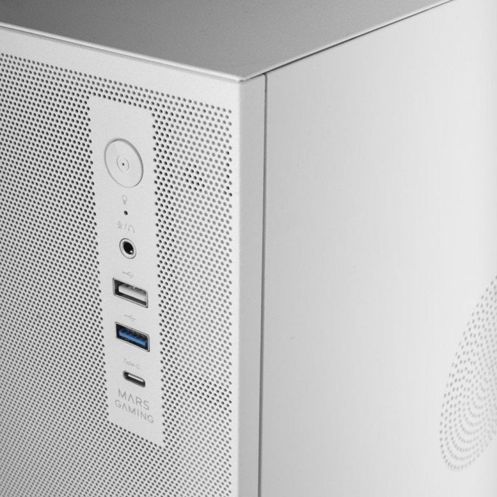 Caixa de PC Mars Gaming MC - Meshprow mATX branca