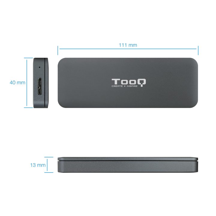 TooQ TQE-2281G caixa para disco rígido externo Caixa externa para…