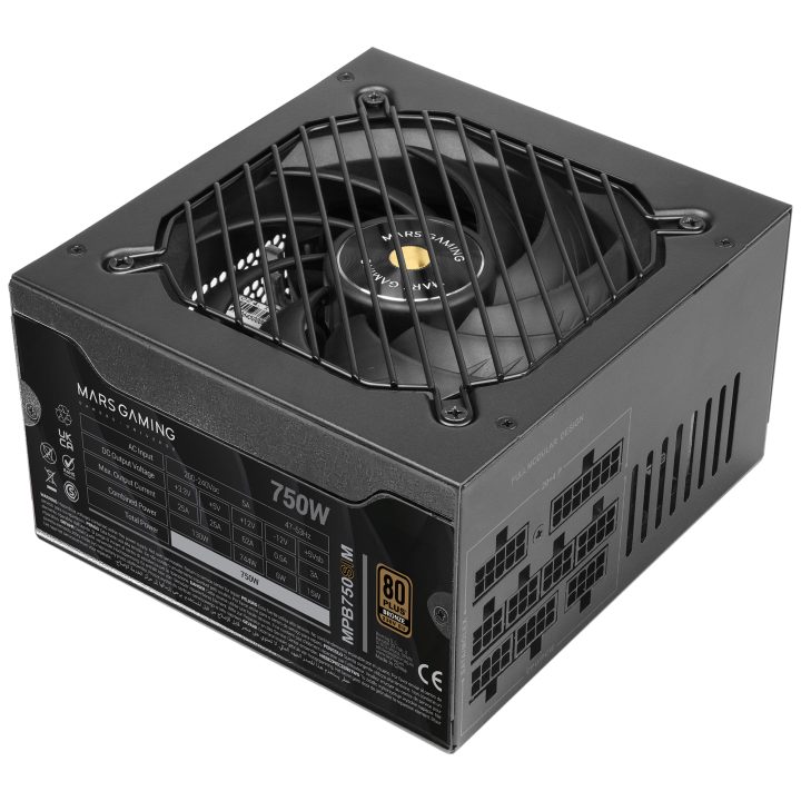 Mars Gaming MPB750SIM 750 W 24-pin ATX ATX Black Power Supply Unit