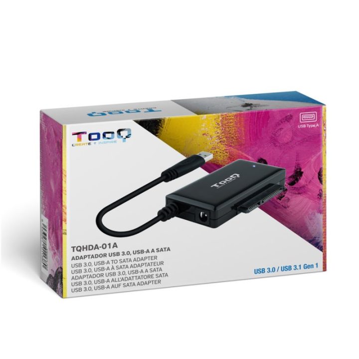 TooQ TQHDA-01A USB 3.2 Gen 1 (3.1 Gen 1) Type-A Hard Drive Docking…