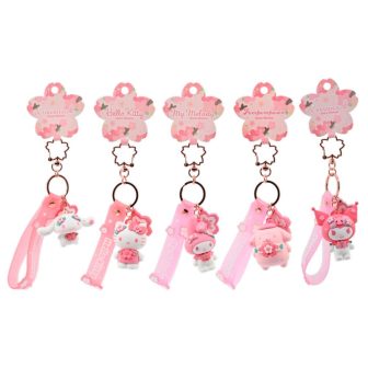 Bandai Red Hello Kitty Sanrio Sakura Keychain 1 Random Unit (MM11560)
