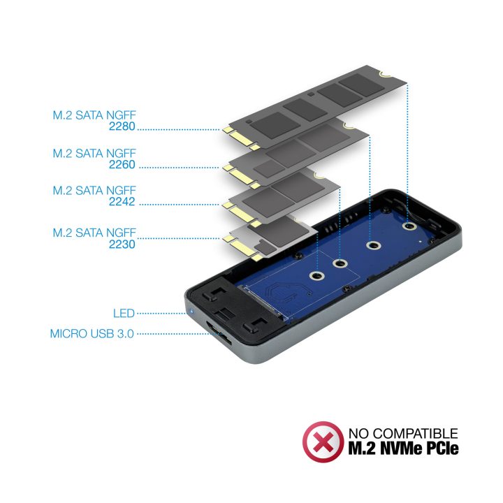 TooQ TQE-2281G caja para disco duro externo Caja externa para unidad…