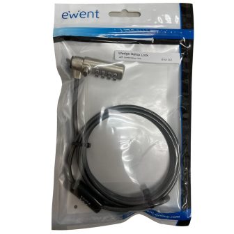 Ewent EW1243 cabo antirroubo Preto, Zinco 1,5 m