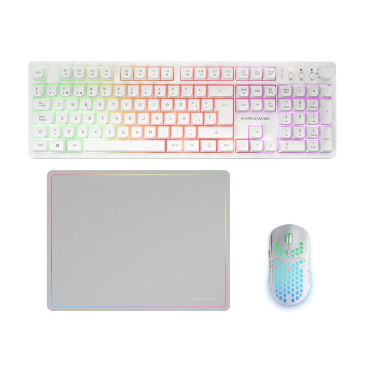 Mars Gaming MCPWXWES Keyboard Mouse Included Gaming RF Wireless + USB…
