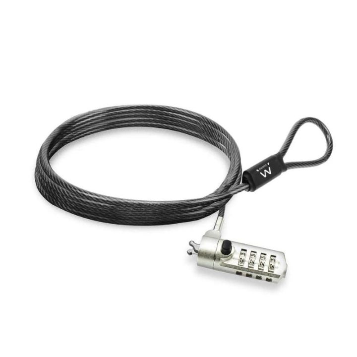Ewent EW1243 cabo antirroubo Preto, Zinco 1,5 m