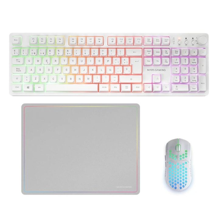 Mars Gaming MCPWXWES Keyboard Mouse Included Gaming RF Wireless + USB…