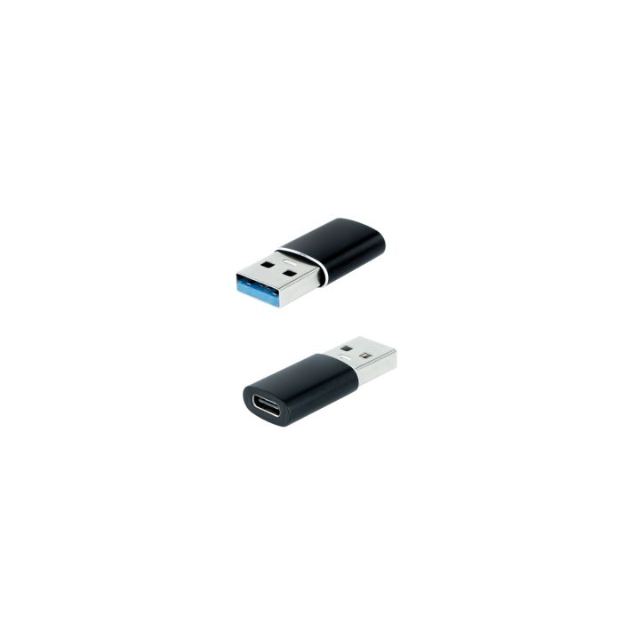 Nanocable USB-A 3.1 to USB-C Adapter, USB-A/M-USB-C/H, Black