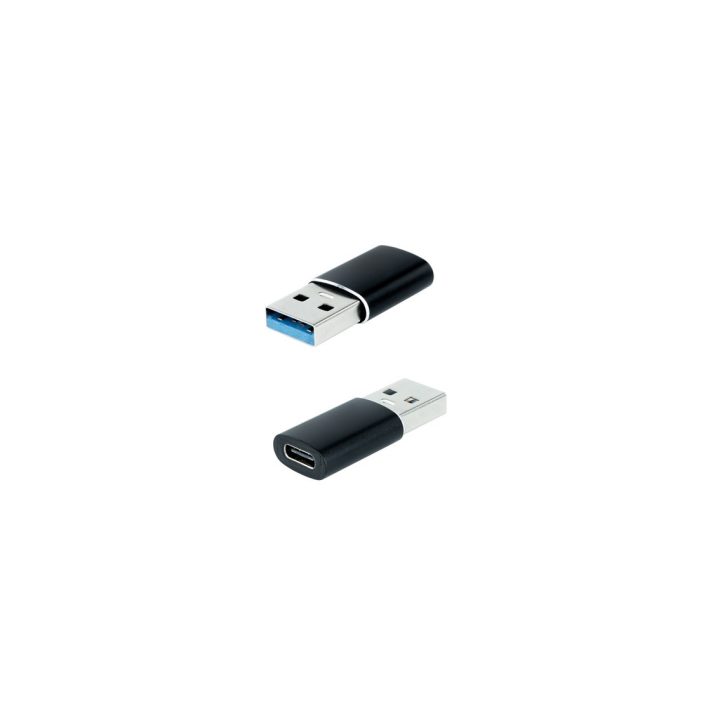 Nanocable USB-A 3.1 to USB-C Adapter, USB-A/M-USB-C/H, Black