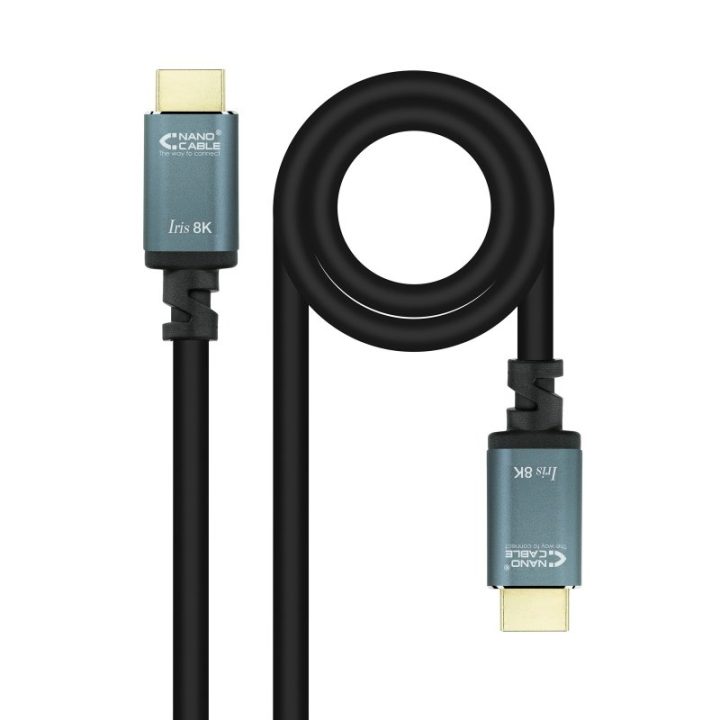 Nanocable Cable HDMI 2.1 IRIS 8K A/M-A/M, Negro, 2 Metros