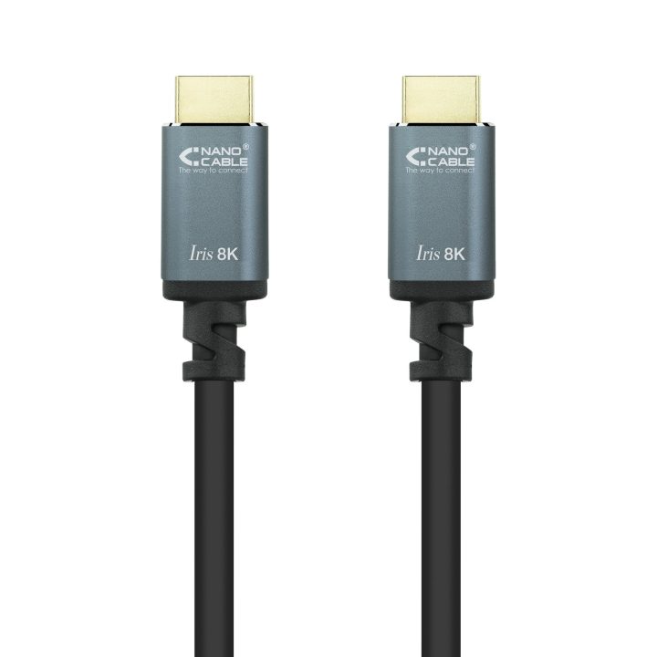 Nanocable Cabo HDMI 2.1 IRIS 8K A/M-A/M, Preto, 2 Metros