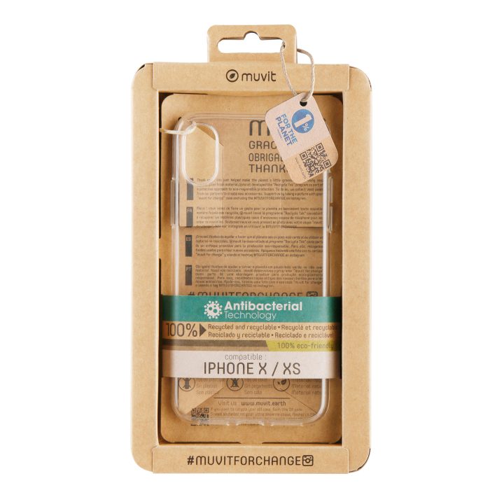 Capa Muvit recycletek antibacteriana para Apple iPhone X-XS…