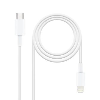 TooQ 10.10.0601 cabo de conector Lightning 1 m Branco