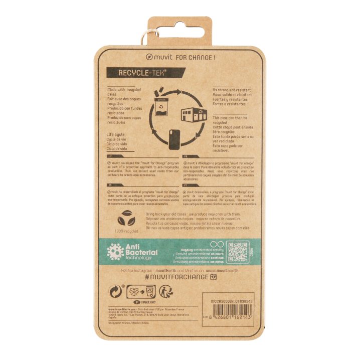Capa Muvit recycletek antibacteriana para Apple iPhone X-XS…
