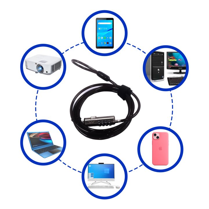 Ewent EW1238 Anti-Theft Cable Black 1.8 m