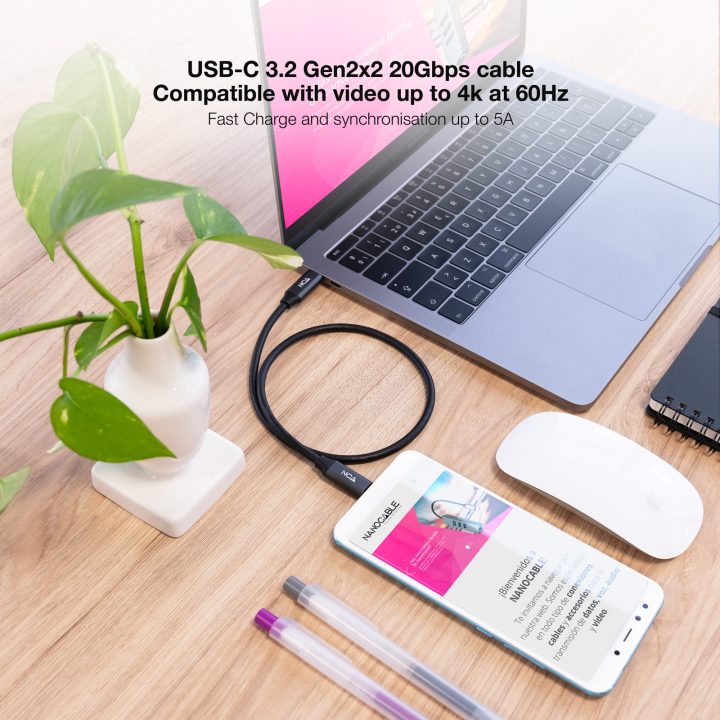 Nanocable 10.01.4303 cabo USB USB 3.2 Gen 2x2 3 m USB C 20 Gbit/s…