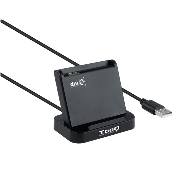TooQ DNIe Smart Card Reader VISION USB 2.0, Black