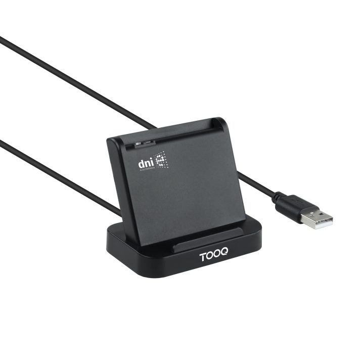 TooQ Leitor de Cartões Inteligentes DNIe VISION USB 2.0, Preto