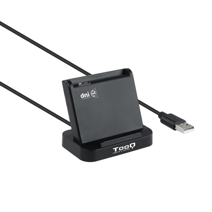 TooQ Leitor de Cartões Inteligentes DNIe VISION USB 2.0, Preto