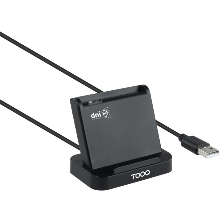 TooQ Leitor de Cartões Inteligentes DNIe VISION USB 2.0, Preto