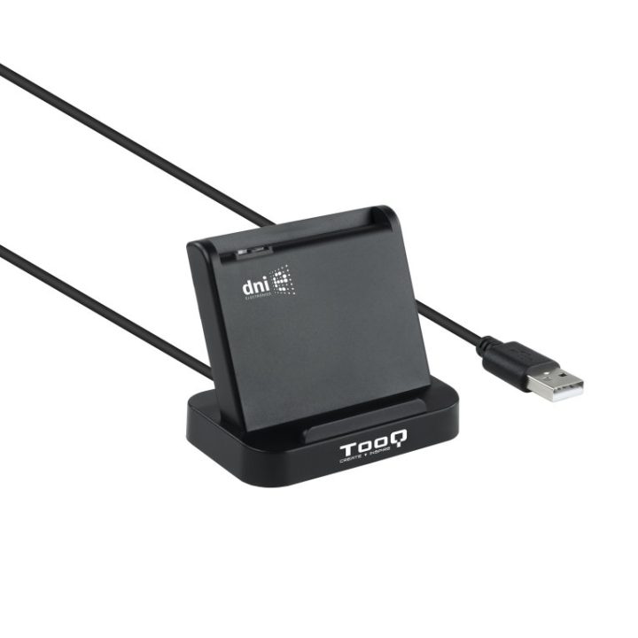 TooQ DNIe Smart Card Reader VISION USB 2.0, Black