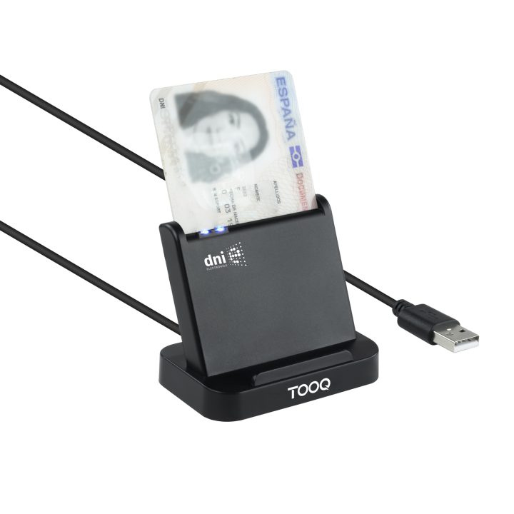TooQ DNIe Smart Card Reader VISION USB 2.0, Black
