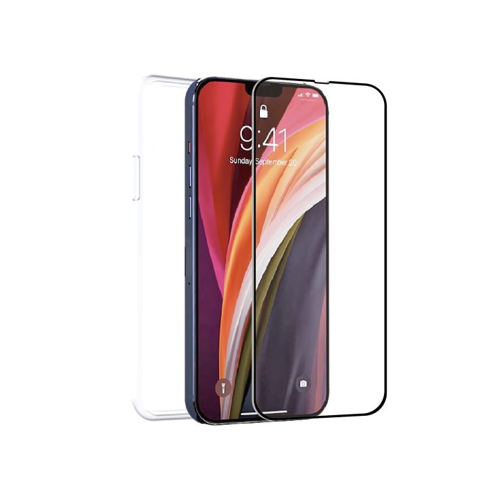 Muvit Case for iPhone 13 Pro Max + Flat Tempered Glass Screen…