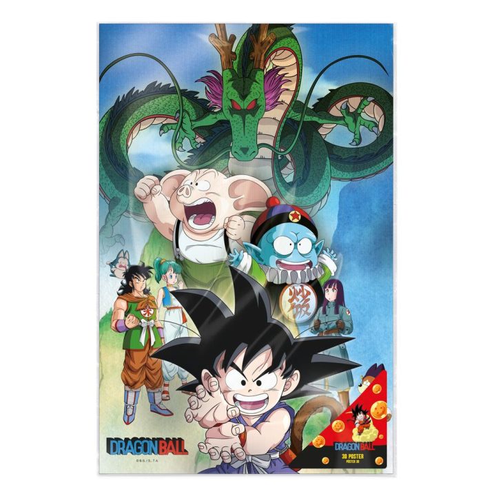 Sd toys Poster 3D 38X58CM Shenron e heróis Dragon Ball (SDTDRB25636)