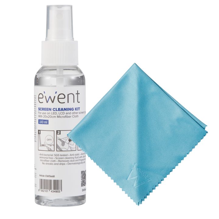 Ewent EW5668 Computer Cleaning Kit for Screens / Plastics, Universal…