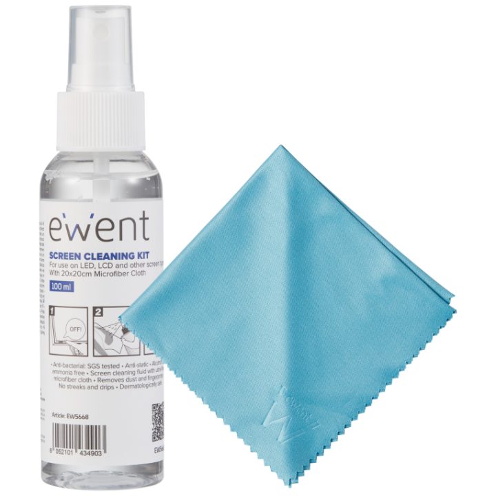Ewent EW5668 Computer Cleaning Kit for Screens / Plastics, Universal…