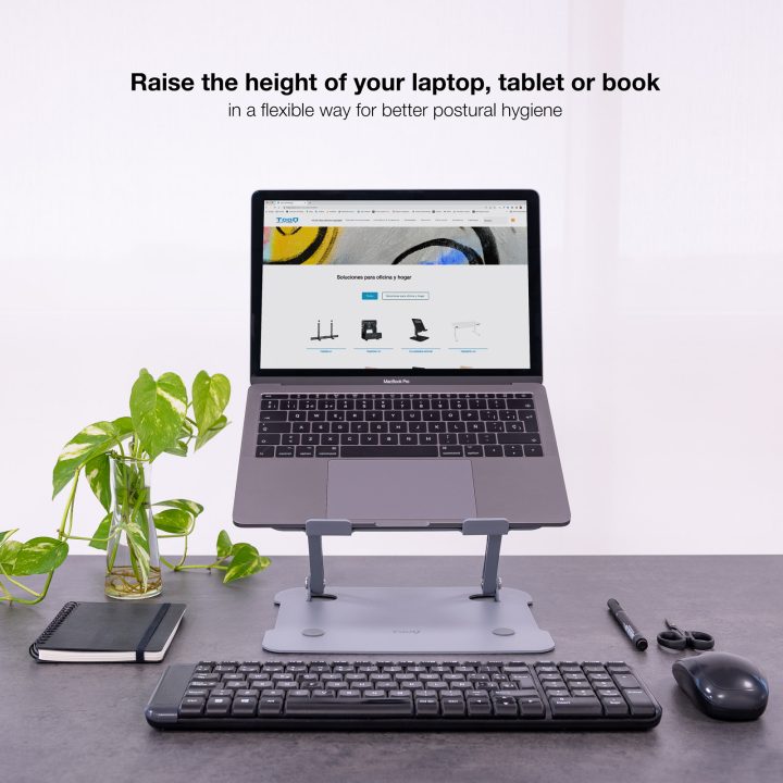 TooQ Suporte Elevatório de Alumínio Ajustável Ergonómico para…