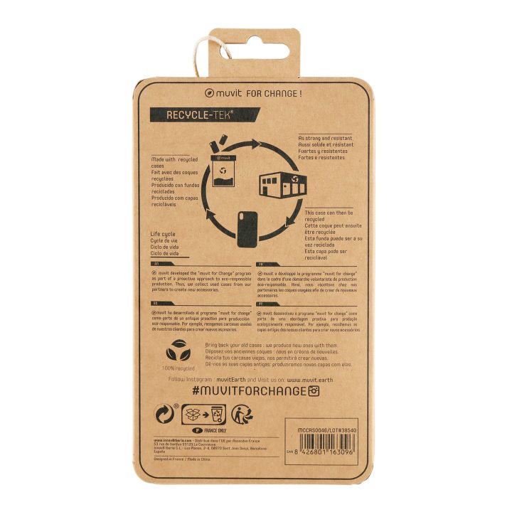Muvit Recycletek Clear Case for Apple iPhone 12-12 Pro (MCCRS0046)