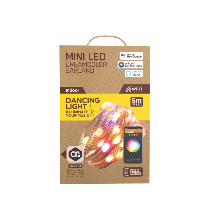 Muvit io Wi-Fi dreamcolor mini LED RGB string lights 5m (MIOGAR004)