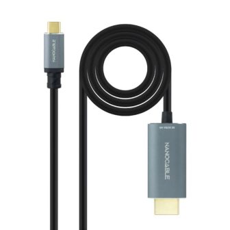 Nanocable Cable Conversor USB-C a HDMI 2.1 8K@60HZ 1.8m, Negro