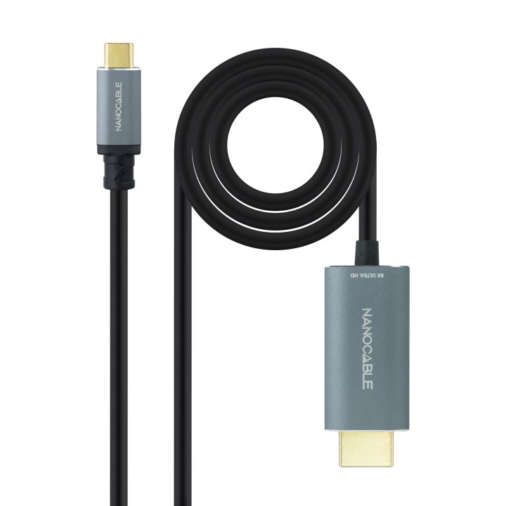 Nanocable Cabo Conversor USB-C a HDMI 2.1 8K@60HZ 1.8m, Preto