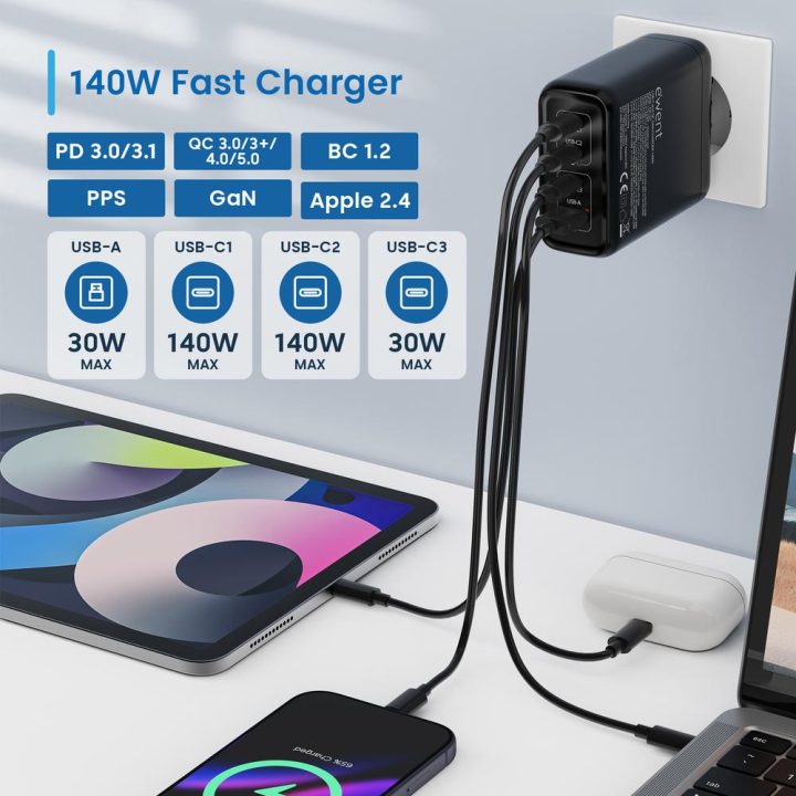 Ewent EW1337 carregador de dispositivos móveis Universal Preto…
