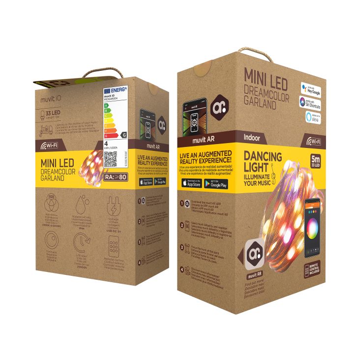 Guirnalda de luz Muvit io Wi-Fi dreamcolor mini LED RGB 5m (MIOGAR004)