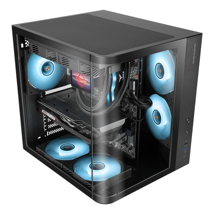 Mars Gaming MC-CURV Torre Midi Tower Preto