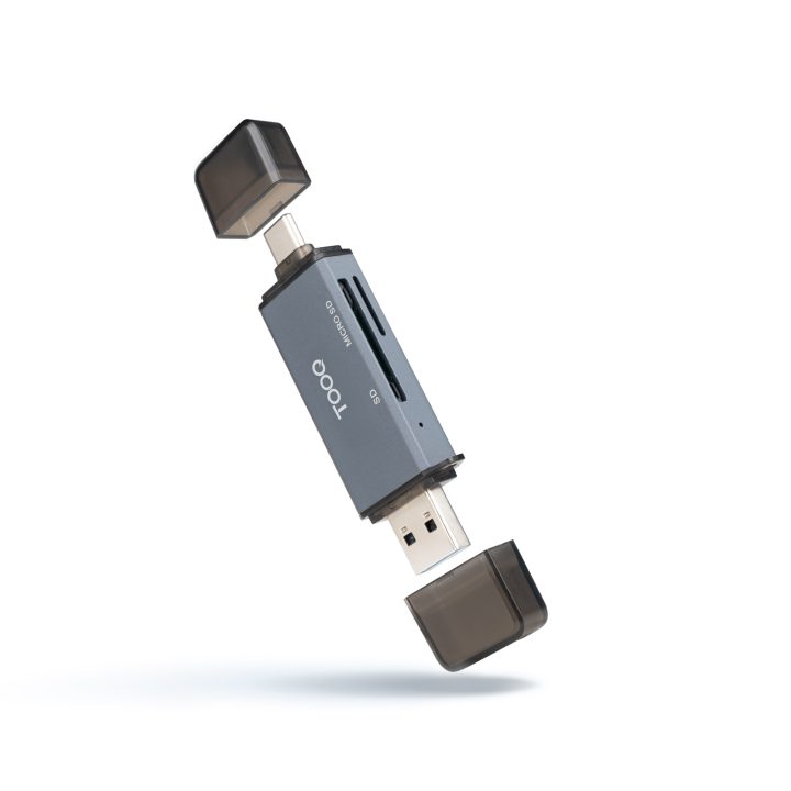 TooQ Lector de Tarjetas SD + TF, con entradas USB-C 3.0 + USB A…