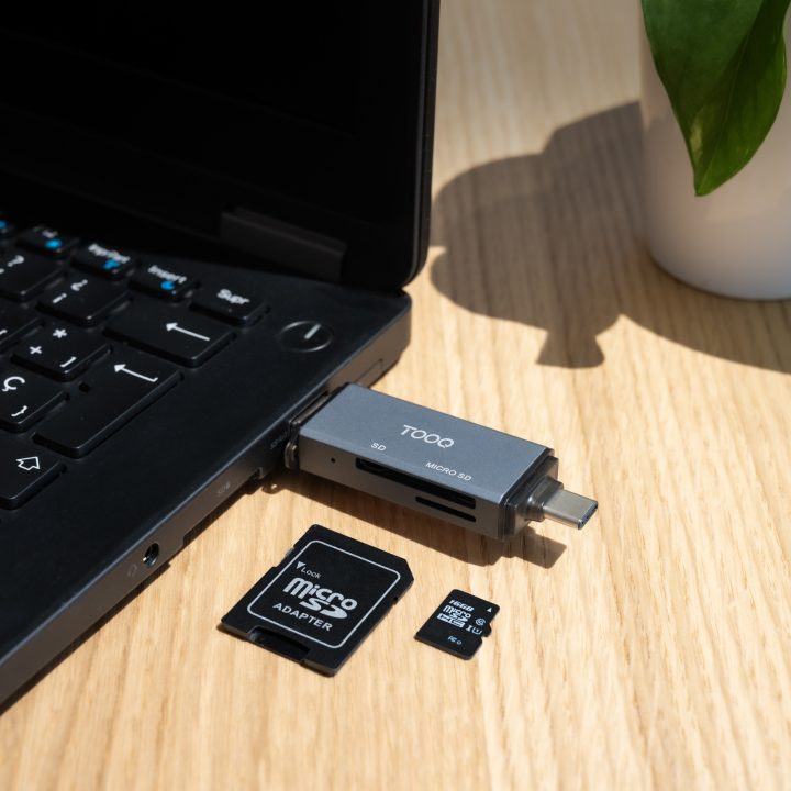 TooQ Lector de Tarjetas SD + TF, con entradas USB-C 3.0 + USB A…