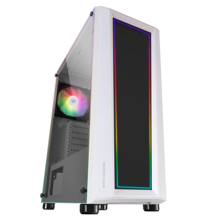Mars Gaming MC-ART Branco, Caixa PC Gaming ATX, Duplo Vidro Temperado…
