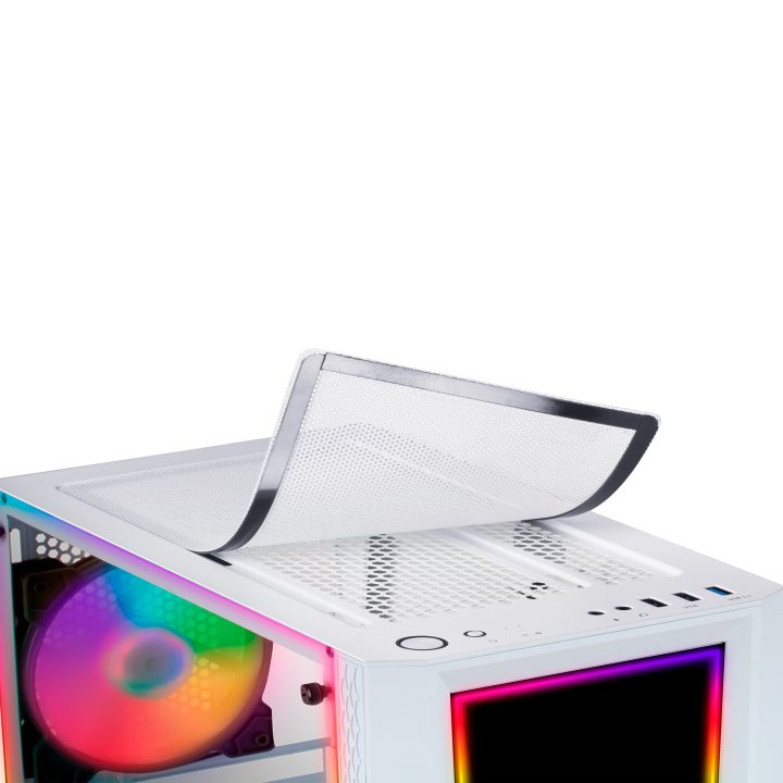 Mars Gaming MC-ART Branco, Caixa PC Gaming ATX, Duplo Vidro Temperado…
