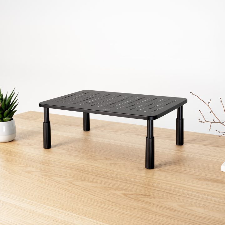 TooQ Suporte Elevador Multiusos para Monitor/Portátil, Preto